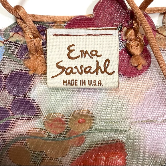 Ema Savahl Swarovski Crystals Flower Halter Tie Back Top - Picture 12 of 12